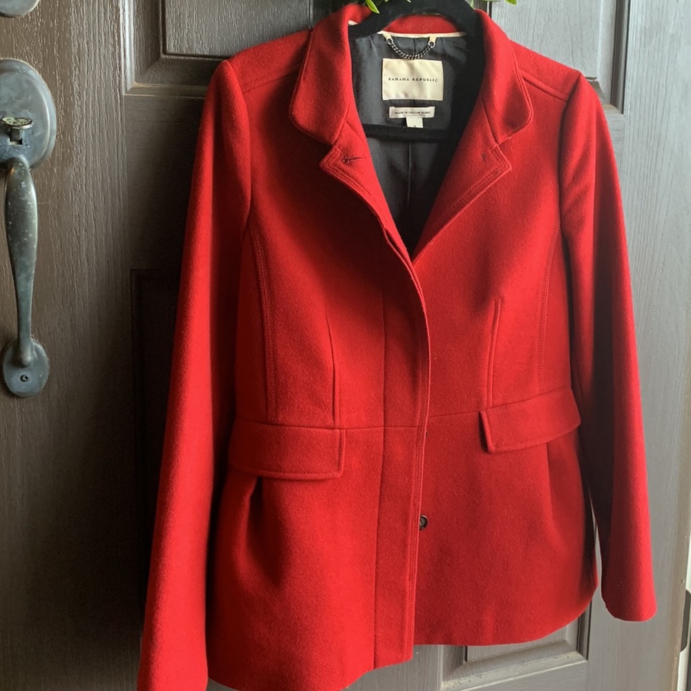Banana Republic Red Winter Coat